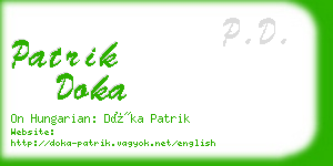 patrik doka business card